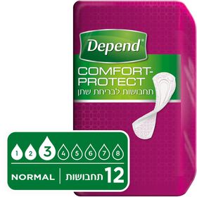 תחבושות לבריחת שתן Comfort - Protect לנשים, רמת ספיגה רגילה Normal